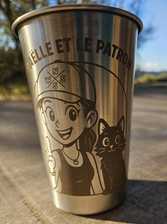 Gobelet "Gaëlle et le Patron"