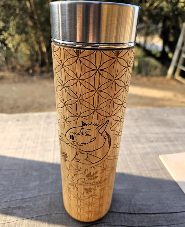 Gourde en Bambou Fleur de Vie