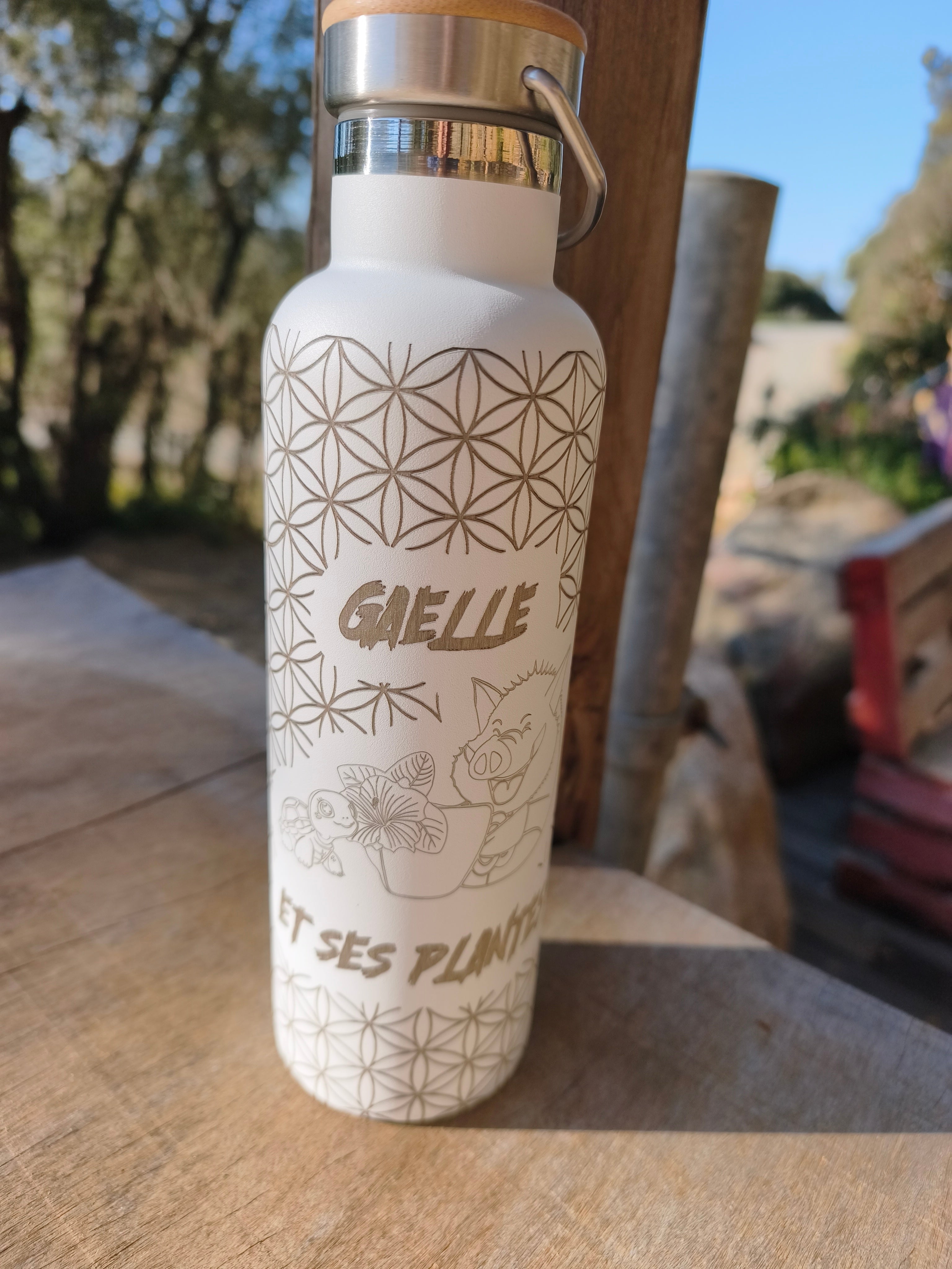 White Insulated Water Bottle 750ml